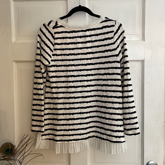 Anthropologie Striped 9-Hi 5 pleated top - Picture 7 of 7